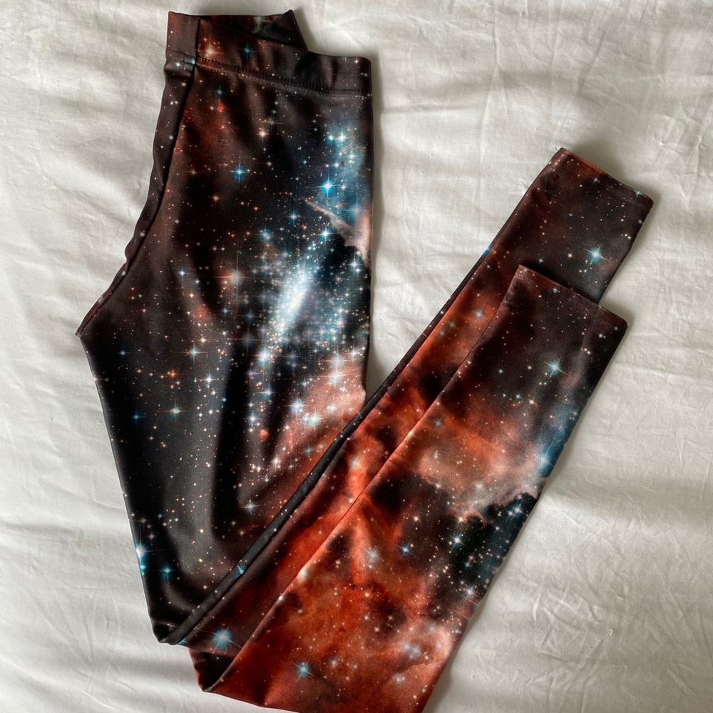 BlackMilk Red Galaxy Leggings